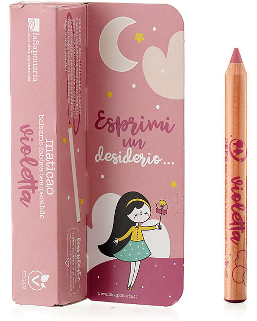 La Saponaria Maticao Temperable Lip Balm - Violet - Pencil Shaped - a Green Solution Face Creams