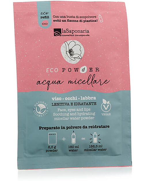 La Saponaria Micellar Water Powder - Face/Eyes/Lips - Soothing and Moisturizing Face Creams