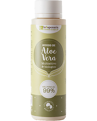 La Saponaria Organic Aloe gel, 150 ml - For Face, Body and Hair! Face