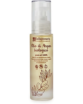 La Saponaria Organic Argan Oil, 100% pure - Nourishing and softening - 50 ml Body Lotions And Oils