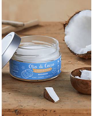 La Saponaria Organic Coconut Oil with Tiare Flowers - Nourishing and Emollient - 150 ml Body Lotions And Oils