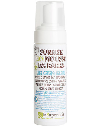 La Saponaria Organic Mousse for Beard "Sunrise", Hemp and Sage - 150 ml Face