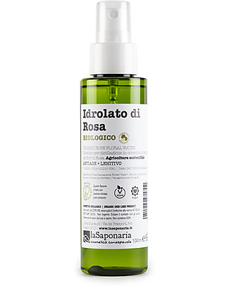 La Saponaria Organic Rose Hydrolat - 100 ml - For Dry Skin Face
