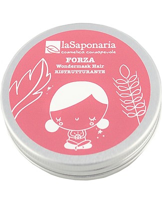 La Saponaria Pochette triangoli rossi (Zero waste capelli Forza - Shampoo solido lenitivo + Wondermask Hair Forza) Hair Care