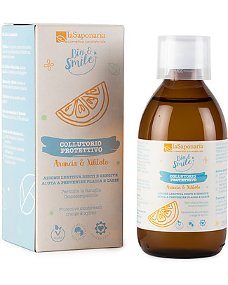 La Saponaria Protective Mouthwash - Orange and Xylitol - 250 ml Toothpaste