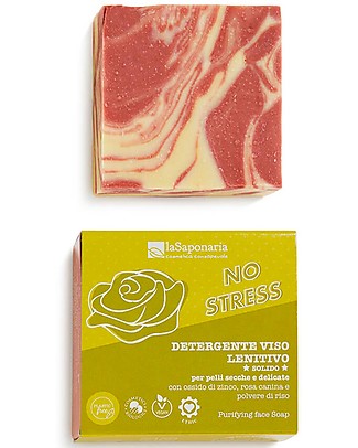 La Saponaria Soothing Solid Facial Cleanser - with Rosehip Zinc Oxide and Rice Powder Face Creams