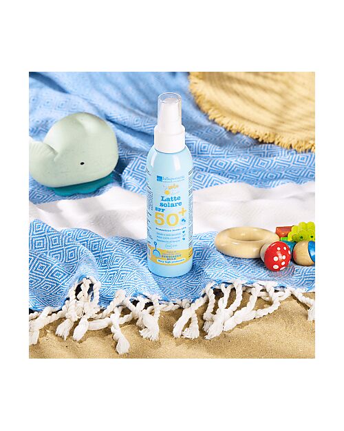 La Saponaria Sun Cream SPF50+ - 125ml - Very High Protection - 100% Mineral Filters Sun Screen