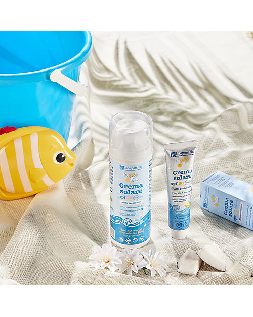 La Saponaria Sun Cream SPF50 - Travel Size - 40ml - 100% Mineral Filters Sun Screen