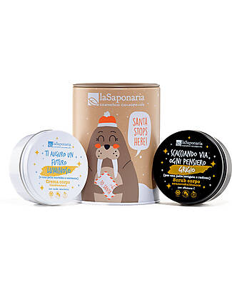 La Saponaria Walrus Piggy Bank with Body Cream and Scrub Face Creams