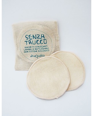 La Saponaria Washable Make Up Removal Wipes, Set of 3 - Fair Trade Organic Cotton Face