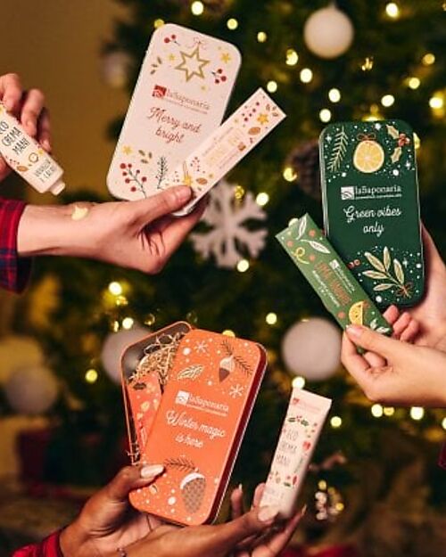 La Saponaria Winter Forest Box - Phytokeratin and Lemon Hand Cream + Nail File Body Lotions And Oils