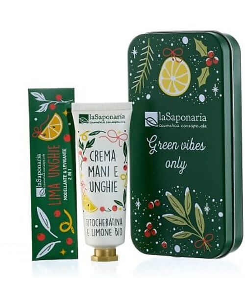 La Saponaria Winter Forest Box - Phytokeratin and Lemon Hand Cream + Nail File Body Lotions And Oils