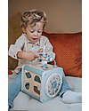 Label Label 5-in-1 Activity Cube in FSC Wood - Light Blue -12+ m Wooden Stacking Toys