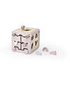 Label Label 5-in-1 Activity Cube in FSC Wood - Pink -12+ m Wooden Stacking Toys