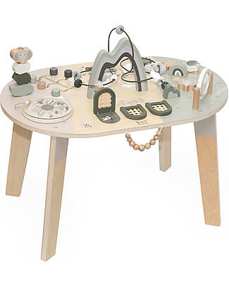 Label Label Activity Table - Olive Green - Stimulates Creativity Wooden Stacking Toys