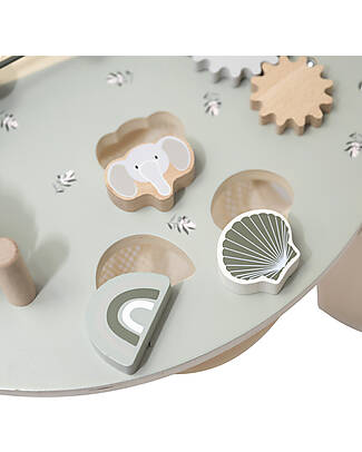 Label Label Activity Table - Olive Green - Stimulates Creativity Wooden Stacking Toys
