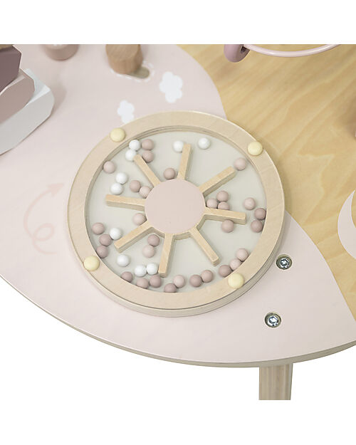 Label Label Activity Table - Pink - Wood - Stimulates Creativity Wooden Stacking Toys
