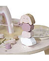 Label Label Activity Table - Pink - Wood - Stimulates Creativity Wooden Stacking Toys