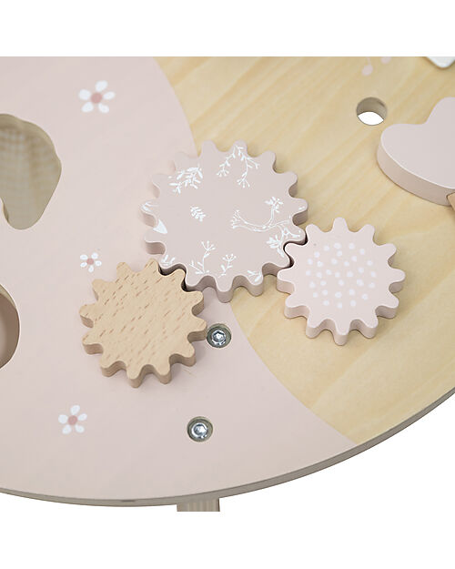 Label Label Activity Table - Pink - Wood - Stimulates Creativity Wooden Stacking Toys