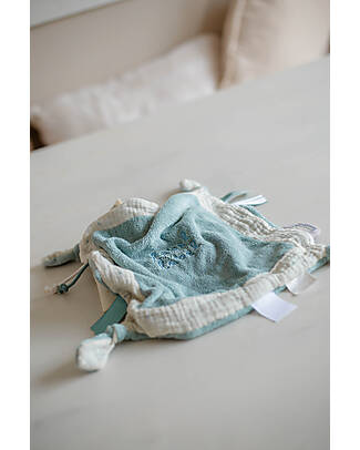 Label Label Cuddle Cloth - Dandelion Blue - 30x30 cm - Recycled Material Doudou & Comforters