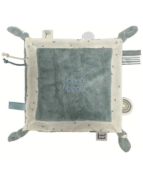 Label Label Cuddle Cloth - Dandelion Blue - 30x30 cm - Recycled Material Doudou & Comforters