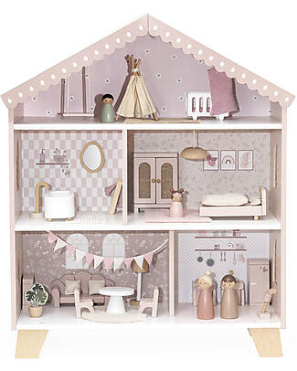 Label Label Doll House - Pink - Wood Dolls