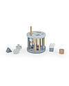 Label Label FSC Wood Interlocking Geometric Shapes Wheel - Light Blue - 12+ m Wooden Stacking Toys
