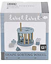 Label Label FSC Wood Interlocking Geometric Shapes Wheel - Light Blue - 12+ m Wooden Stacking Toys