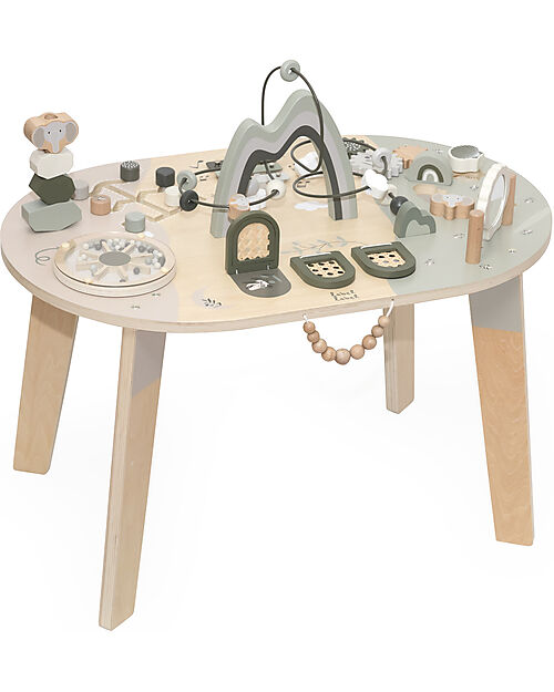 Label Label FSC Wood Multiactivity Table - Olive - 2+ years Wooden Stacking Toys