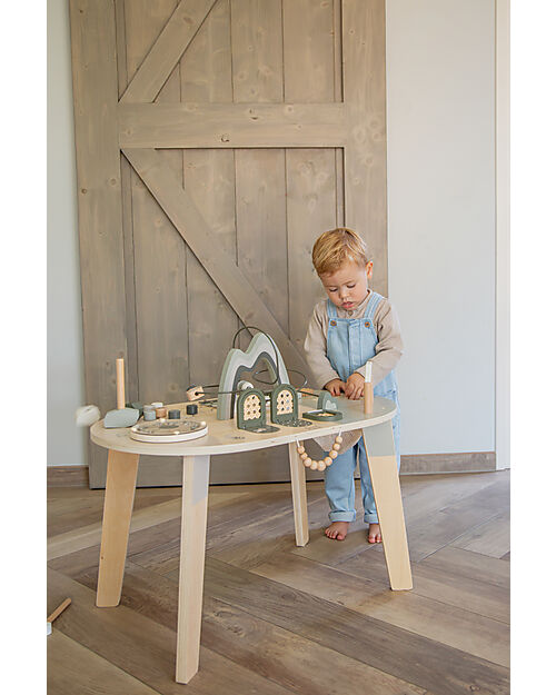 Label Label FSC Wood Multiactivity Table - Olive - 2+ years Wooden Stacking Toys