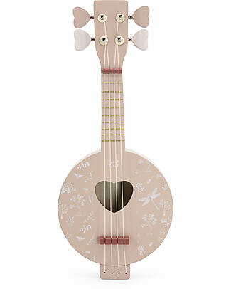 Label Label FSC Wooden Banjo - Pink -12M+ Musical Instruments