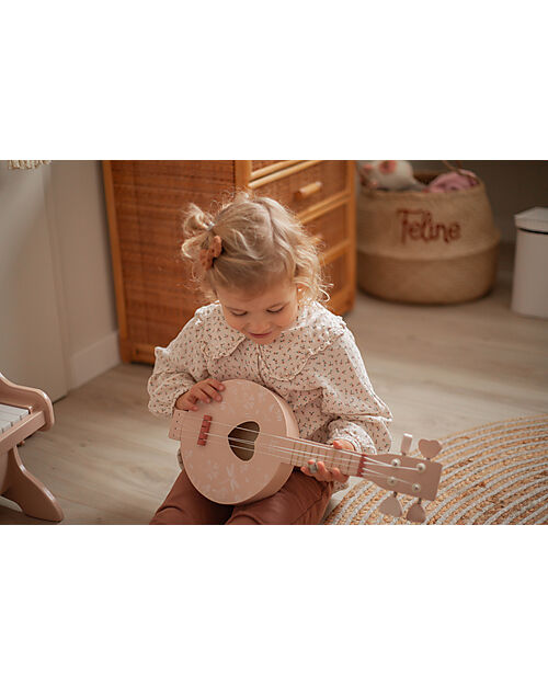 Label Label FSC Wooden Banjo - Pink -12M+ Musical Instruments