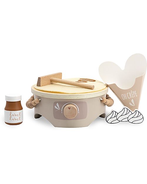 Label Label FSC Wooden Crepe Set - Beige - 18+ m Toy Kitchens
