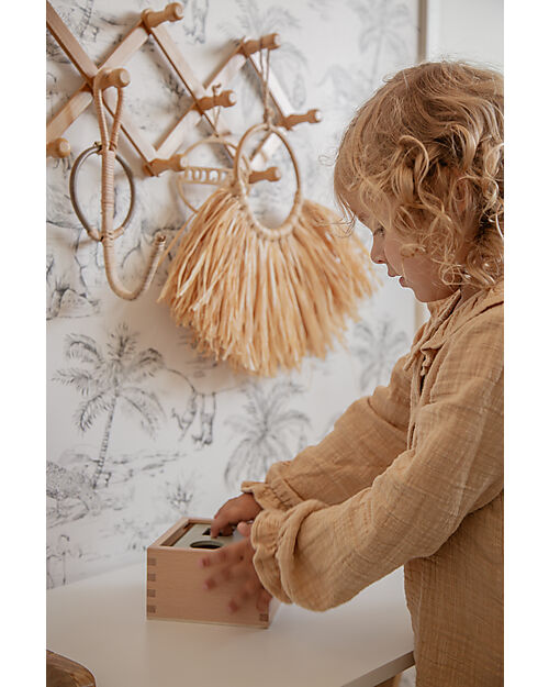 Label Label FSC Wooden Interlocking Geometric Shapes Box - Olive - 18+ m Wooden Stacking Toys