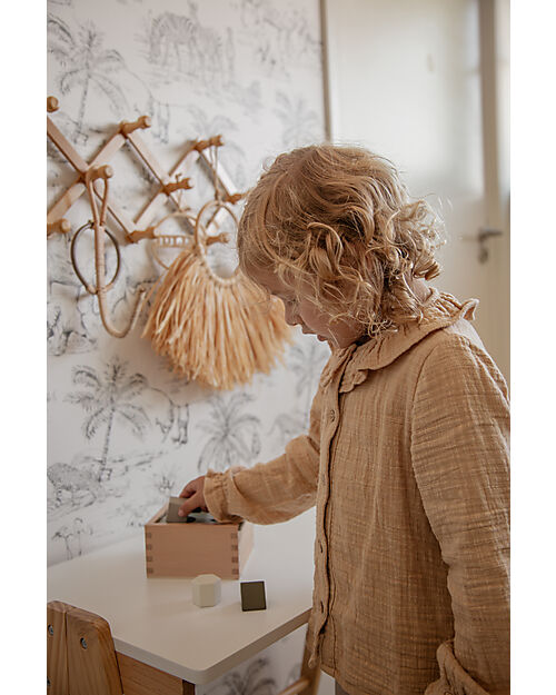 Label Label FSC Wooden Interlocking Geometric Shapes Box - Olive - 18+ m Wooden Stacking Toys