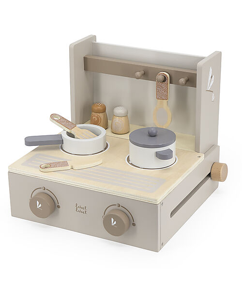 Label Label FSC Wooden Mini Folding Kitchen - Beige - 36+ m Toy Kitchens