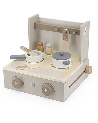 Label Label FSC Wooden Mini Folding Kitchen - Beige - 36+ m Toy Kitchens