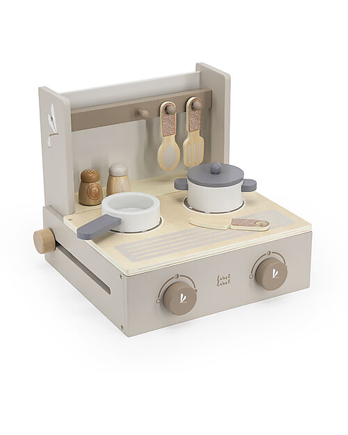 Label Label FSC Wooden Mini Folding Kitchen - Beige - 36+ m Toy Kitchens