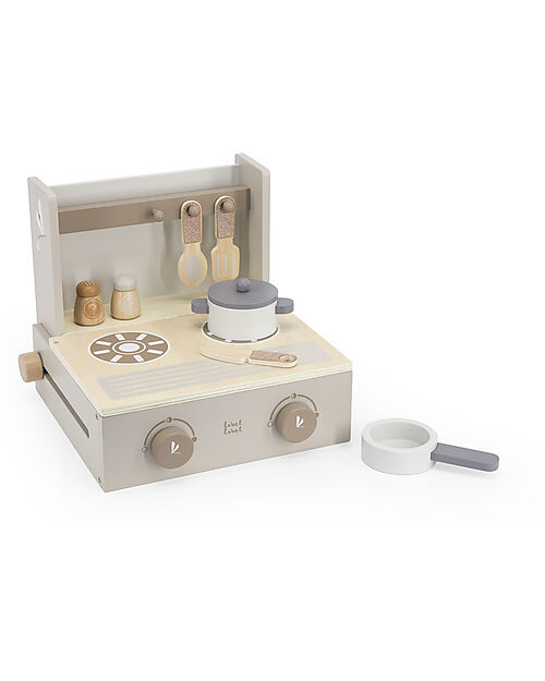 Label Label FSC Wooden Mini Folding Kitchen - Beige - 36+ m Toy Kitchens