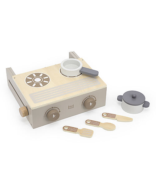 Label Label FSC Wooden Mini Folding Kitchen - Beige - 36+ m Toy Kitchens
