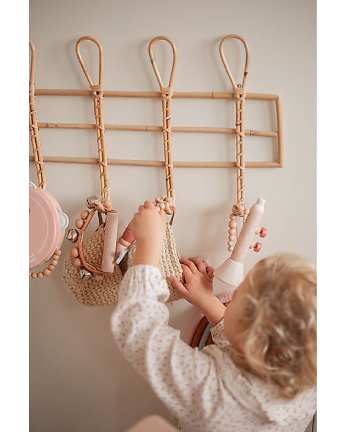 Label Label FSC Wooden Rattle Ring Tool - Pink - 12+ m Musical Instruments