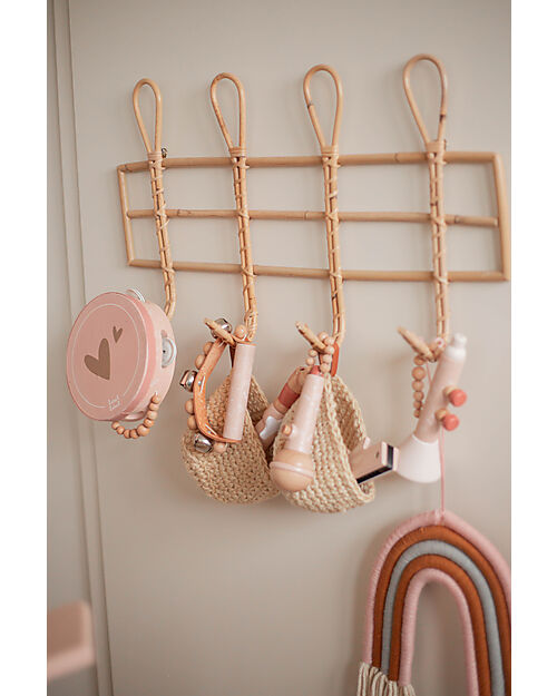 Label Label FSC Wooden Rattle Ring Tool - Pink - 12+ m Musical Instruments