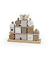 Label Label FSC Wooden Stackable Block House - Beige - 12+ m Wooden Stacking Toys