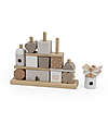 Label Label FSC Wooden Stackable Block House - Beige - 12+ m Wooden Stacking Toys