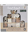 Label Label FSC Wooden Stackable Block House - Beige - 12+ m Wooden Stacking Toys