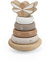 Label Label FSC Wooden Stackable Ring Tower - Beige - 12+ m Wooden Stacking Toys