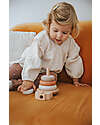 Label Label FSC Wooden Stackable Ring Tower - Beige - 12+ m Wooden Stacking Toys