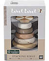 Label Label FSC Wooden Stackable Ring Tower - Beige - 12+ m Wooden Stacking Toys