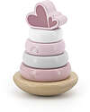 Label Label FSC Wooden Stackable Ring Tower - Pink - 12+ m Wooden Stacking Toys
