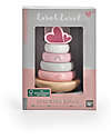 Label Label FSC Wooden Stackable Ring Tower - Pink - 12+ m Wooden Stacking Toys